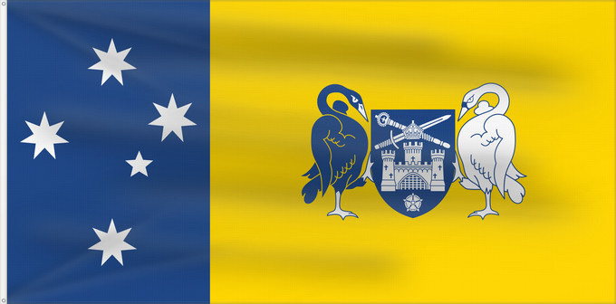 Bandera, con dos ojales metálicos y lado del asta reforzado: Australian Capital Territory	Australian Capital TerritoryIt is from openclipart	Territoire de la capitale australienne	Territorio de la Capital Australiana	Fändel vum Australeschen Haaptstadterritoire