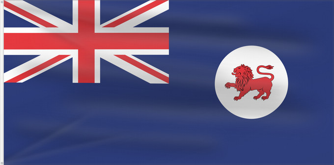 Drapeau, avec deux œillets métalliques et guindant renforcé : Tasmania	Tasmanie	Tasmanien