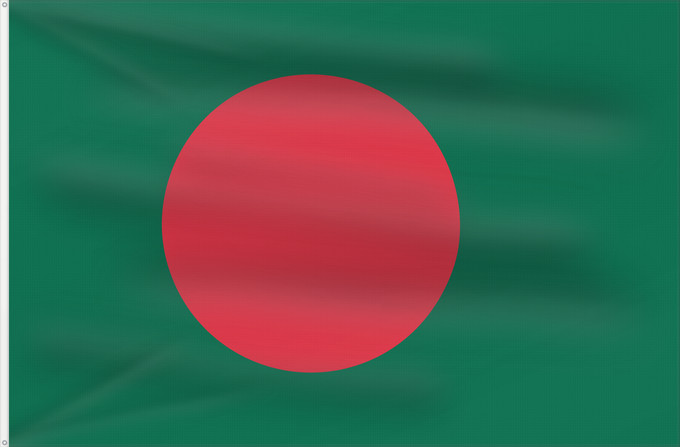 Flag, with two metal eyelets and reinforced hoist: Bangladesh Bangladesch علم بنغلاديش বাংলাদেশের জাতীয় পতাকা Bangladeshs Bangladeŝo Bangladeshin Le bengo lanci Флаг Бангладеш Bangladeša