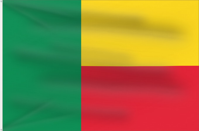 Flag, with two metal eyelets and reinforced hoist: Benin Bénin Benín Benins علم بنين Banniel Benin Σημαία του Μπενίν Benino Beningo bandera پرچم بنین Beninin Fon Benɛɛtò sín asya Okoloto ndi Benin Benina Raaya bu Bene Àsìá ilẹ́ Bẹ̀nẹ̀
