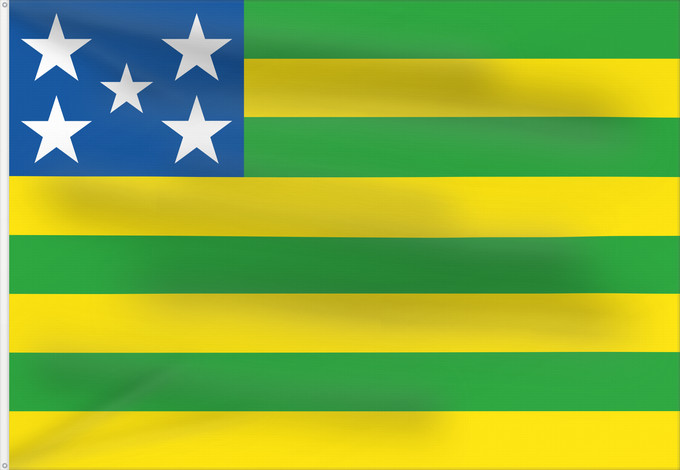 Flag, with two metal eyelets and reinforced hoist: Goiás