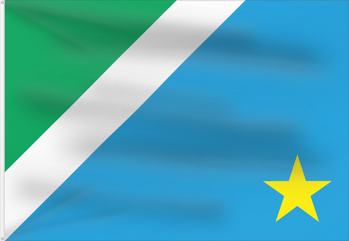 Flagge, mit zwei Metallösen und verstärktem Besatzband: Mato Grosso do Sul Mato Grosso do Sul, Brazil Mato Grosso del Sur