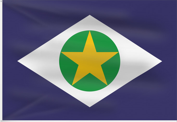 Flag, with two metal eyelets and reinforced hoist: Mato Grosso State of Mato Grosso, Brazil Mato Grueso Mato Grosso, Brasil