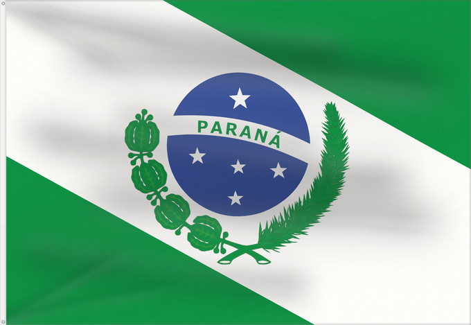 Flag, with two metal eyelets and reinforced hoist: Paraná