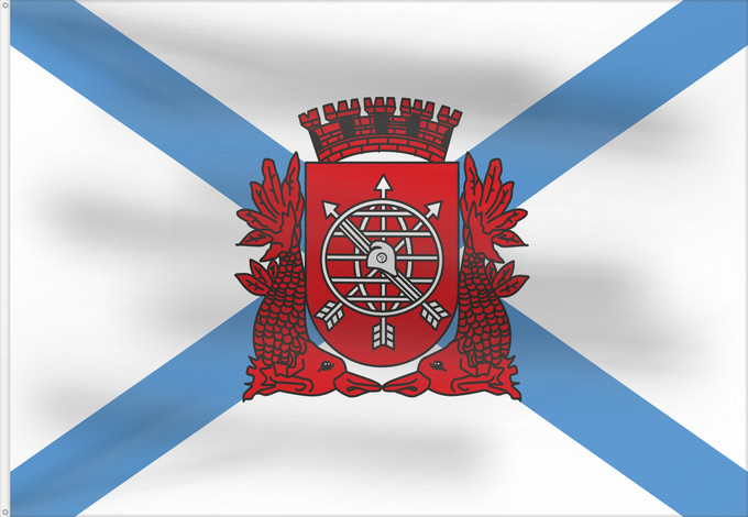 Flag, with two metal eyelets and reinforced hoist: Cidade do Rio de Janeiro	City of Rio de Janeiro	Rio de Janeiro	Río de Janeiro	Stadt Rio de Janeiro