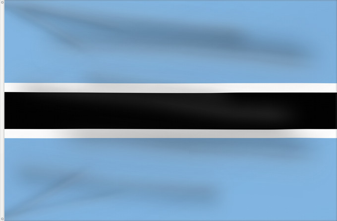 Bandera, con dos ojales metálicos y lado del asta reforzado: Botswana	Botsuana