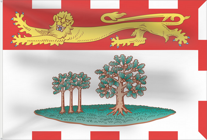 Drapeau, avec deux œillets métalliques et guindant renforcé : Prince Edward Island	L Île-du-Prince-Édouard	Isola del Principe Edoardo	Banniel Enez ar Priñs Edouarzh