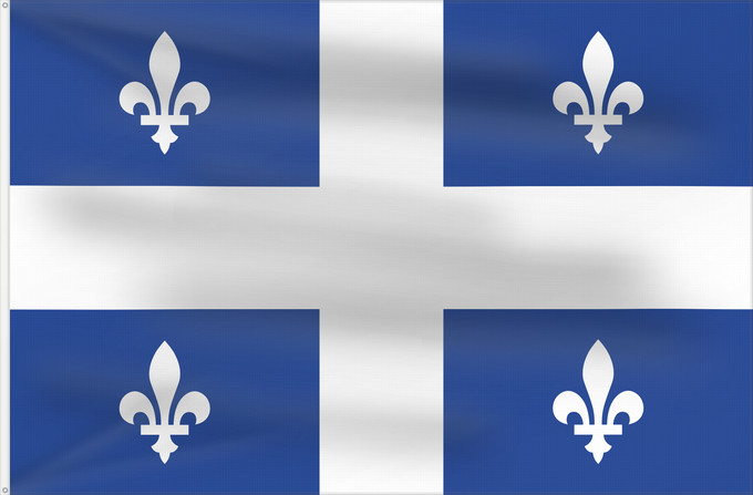 Drapeau, avec deux œillets métalliques et guindant renforcé : Quebec	Québec	Banniel Kebek