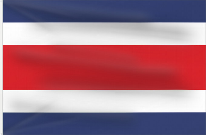 Bandera, con dos ojales metálicos y lado del asta reforzado: Costa Rica	Costa Rica sin armas	Costa Ricas	Costarica	Banniel Costa Rica	Kostariko	Costa Ricako bandera	Costa Rican	Kostarika	Pāmitl Necuiltōnolhuēyātēnco	Kustarika unanchan	Флаг Коста-Рики	Kostarike