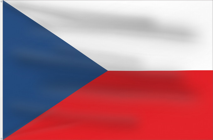 Flag, with two metal eyelets and reinforced hoist: Czech Republic	Czechia (Czech Republic)	République tchèque	República Checa	Tschechischen Republik	Repubblica Ceca	Tsjechië	Chéquia	Czech	علم جمهورية التشيك	Сцяг Чэхіі / Sciag Čechii	Сьцяг Чэхіі / Ściag Čechii	Национално знаме на Чешката република	České re