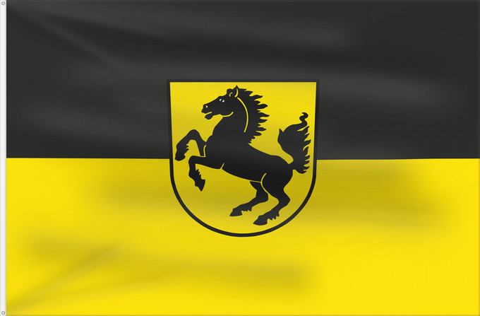 Drapeau, avec deux œillets métalliques et guindant renforcé : Stuttgart, Landeshauptstadt (Region Stuttgart)