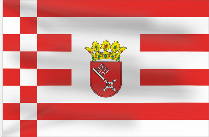 Bandera, con dos ojales metálicos y lado del asta reforzado: Bremen Brême Brema