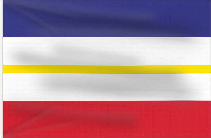 Bandera, con dos ojales metálicos y lado del asta reforzado: Mecklenburg-Western Pomerania	Mecklenburg-Vorpommern	Mecklembourg-Poméranie-Occidentale	Mecklemburgo-Pomerania Occidental	Meclemburgo-Pomerania Anteriore