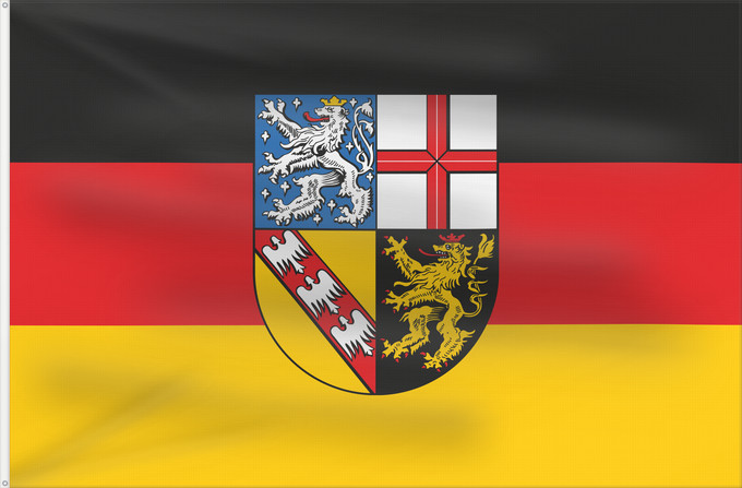 Bandera, con dos ojales metálicos y lado del asta reforzado: Saarland	Sarre