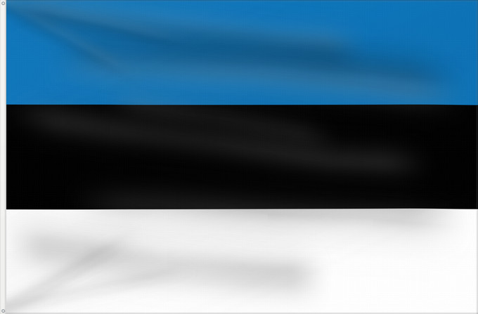 Flag, with two metal eyelets and reinforced hoist: Estonia L Estonie Estland Estone Estónia Estonii Сцяг Эстоніі Национално знаме на Естония Estonská vlajka Σημαία της Εσθονίας Eesti lipp پرچم کشور استونی Viron HEastóine Észtország エストニアの国旗 ესტონეთის დროშა Estijos Igaunijas Знаме на Естонија Estoniei Флаг