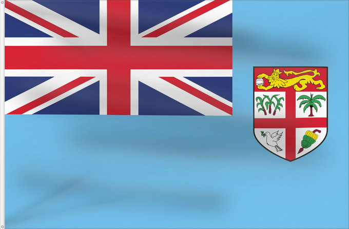Drapeau, avec deux œillets métalliques et guindant renforcé : Fiji	Fidji	Fiyi	Fidschi