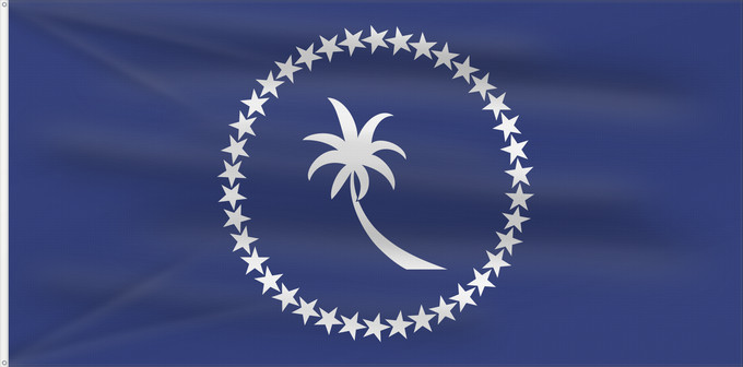 Bandera, con dos ojales metálicos y lado del asta reforzado: Chuuk	Chuuk  state within the Federated States of Micronesia  - colours and 1 2 dimensions based partly on templates at The World Flag Database and Photo of flag in use	Chuuk 