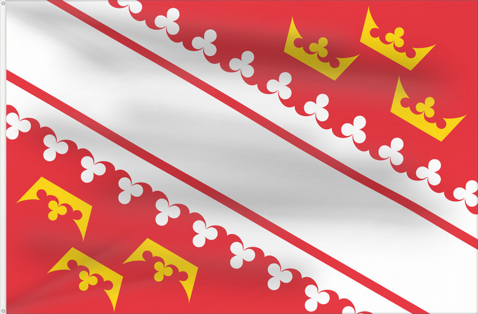 Flagge, mit zwei Metallösen und verstärktem Besatzband: Alsace L’Alsace Alsacia Französischen Region Elsass Alsazia