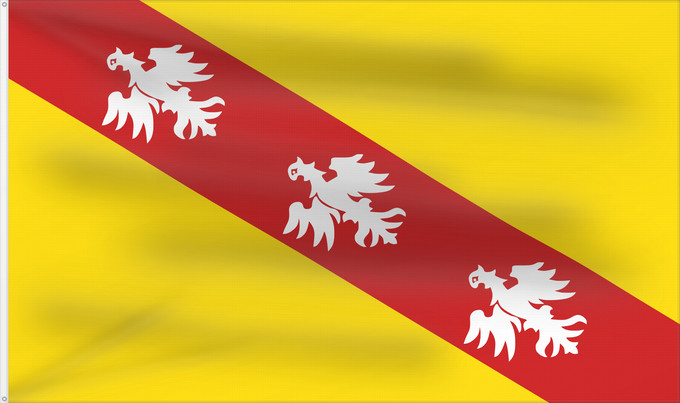Flag, with two metal eyelets and reinforced hoist: Lorraine Region Lorraine in France Région Lorraine en France Lorena Lorena