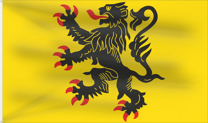 Flag, with two metal eyelets and reinforced hoist: Generic flag of Nord-Pas-de-Calais Lion of Flandres appearing Lion des flandres Norte-Paso de Calais Flämischer Löwe Nord-Pas-de-Calais