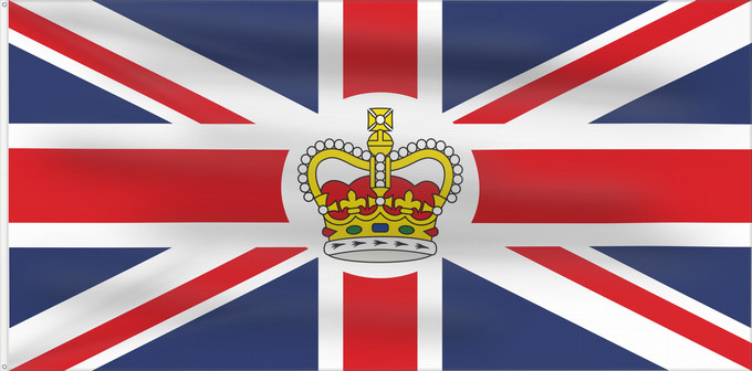 Flag, with two metal eyelets and reinforced hoist: British Consular Ensign