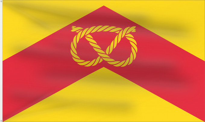 Bandera, con dos ojales metálicos y lado del asta reforzado: Staffordshire Le Staffordshire The county flag of Staffordshire