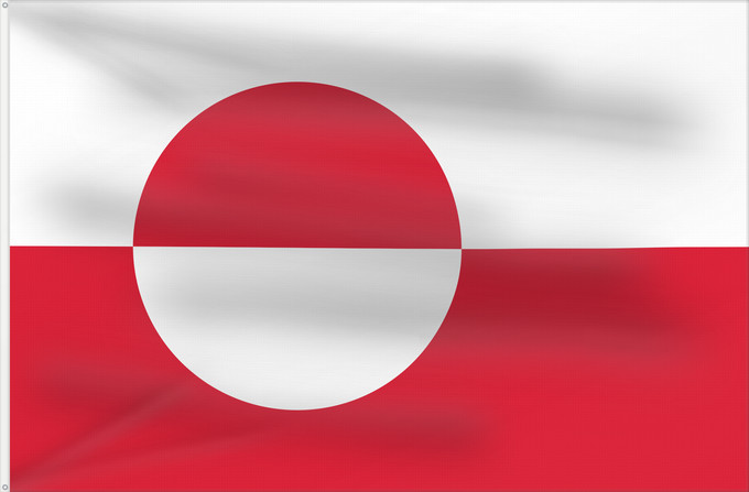 Flag, with two metal eyelets and reinforced hoist: Greenland	Groenland	Groenlandia	Grönlands	Groenlândia	Grenlandii	علم جرينلاند	Знаме на Гренландия	Grónska	Yr Ynys Las	Grønlands	Σημαία της Γροιλανδίας	Gronlando	Gröönimaa lipp	Grönlannin	Grønland	Graonlainne	Grönland	Grenlando	Grænlands	Kalaallit erfalasu