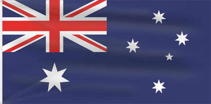 Bandera, con dos ojales metálicos y lado del asta reforzado: Heard Island and McDonald Islands
