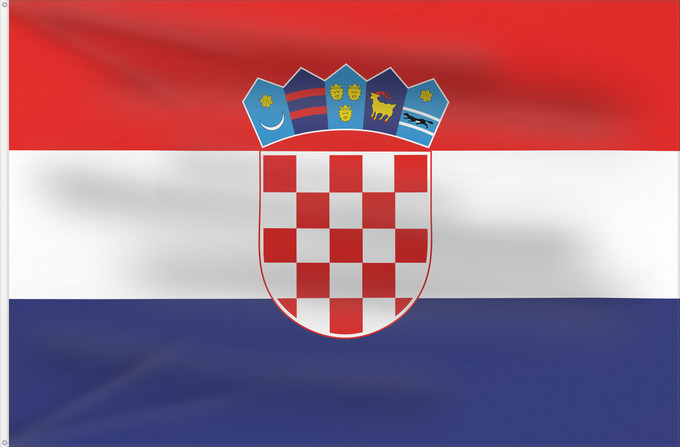Bandera, con dos ojales metálicos y lado del asta reforzado: Croatia	It is easy to put a border around this flag image	Croatie	Croacia	Kroatien	Croazia	Kroatië	Croácia	Chorwacji	Kroasië	علم كرواتيا	Xorvatiya	Vo Kroàzien	Sciag Charvatyji / Сцяг Харватыі	Ściag Charvatyji / Сьцяг Харватыі	Знаме на Хърватия	ক্রোয়েশিয়