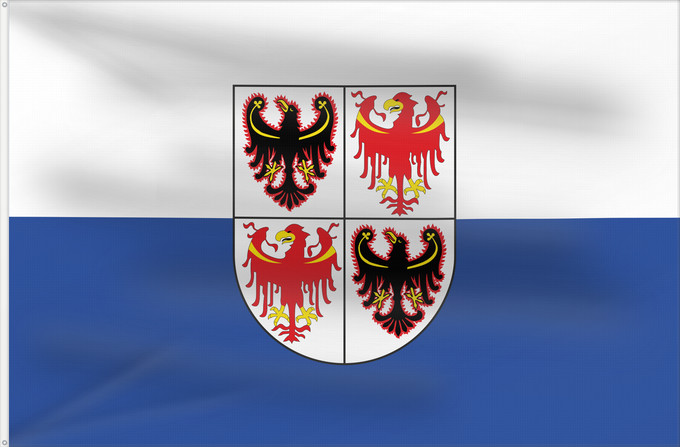 Flagge, mit zwei Metallösen und verstärktem Besatzband: Trentino-South Tyrol It is easy to put a border around this flag image Région Autonome Trentin-Haut-Adige, Italie Región Autónoma Trentino-Alto Adigio, Italia Autonomen Region Trentino-Südtirol, Italien Regione Autonoma Trentino-Alto Adige, Italia Bannera
