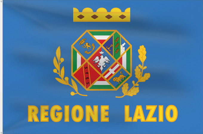Drapeau, avec deux œillets métalliques et guindant renforcé : Lazio	Latium	Lacio