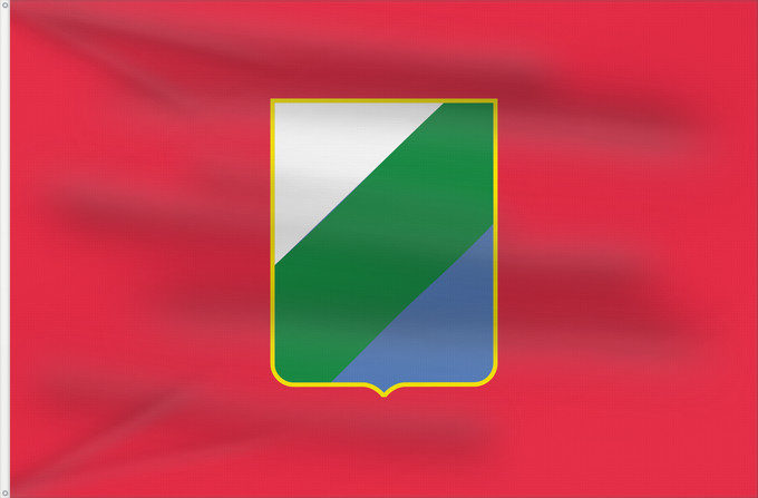 Bandera, con dos ojales metálicos y lado del asta reforzado: Abruzzo