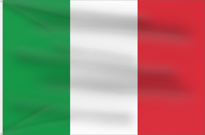 Flag, with two metal eyelets and reinforced hoist: Italy	Italie	Italia	Italien