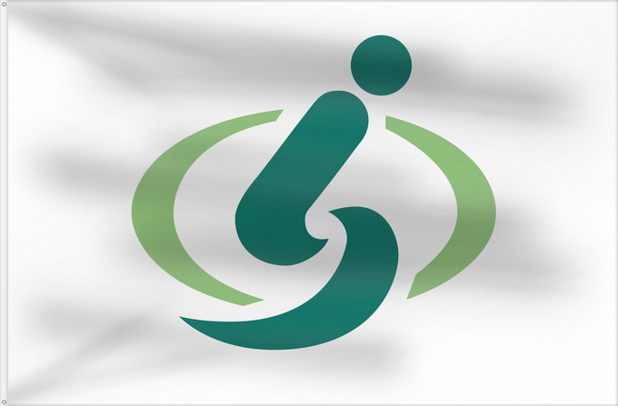 Drapeau, avec deux œillets métalliques et guindant renforcé : Saitama