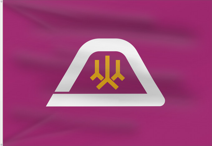 Bandera, con dos ojales metálicos y lado del asta reforzado: Yamanashi Prefecture Yamanashi Prefectura de Yamanashi Präfektur Yamanashi 山梨県旗(1966年12月1日制定)