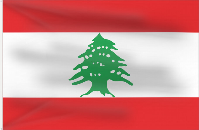 Flag, with two metal eyelets and reinforced hoist: Lebanon Liban Líbano Libanon Libano Ar Сцяг Лівана Chorhoj Libanona Լիբանանի դրոշ Libani Флаг Ливана Lübnan