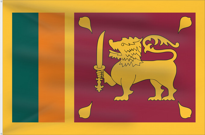 Drapeau, avec deux œillets métalliques et guindant renforcé : Sri Lanka	Sri Lankas	Sri Lanki	শ্রীলঙ্কার জাতীয় পতাকা	Sri-Lanko	Флаг Шри-Ланки	श्रीलङ्का ध्वज	ශ්‍රී ලංකාවේ ජාතික කොඩිය	இலங்கையின் தேசியக்கொடி	Stän Sri-Lankäna