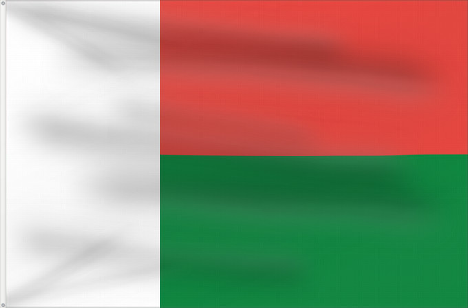 Flag, with two metal eyelets and reinforced hoist: Madagascar Madagaskar