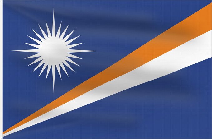 Flag, with two metal eyelets and reinforced hoist: Marshall Islands	Marshall	Islas Marshall	Marshallinseln	Isole Marshall	Marshalleilanden	Marshallovih otokov