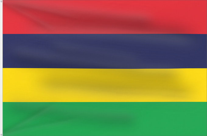 Bandera, con dos ojales metálicos y lado del asta reforzado: Mauritius Maurice Mauricio মরিশাসের জাতীয় পতাকা। Прапор Маврикію