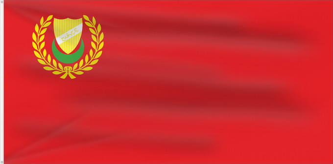 Flag, with two metal eyelets and reinforced hoist: Kedah Malaysian state of Kedah. version Kedah