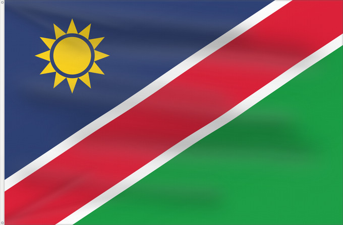 Bandera, con dos ojales metálicos y lado del asta reforzado: Namibia	Namibie	Namibië
