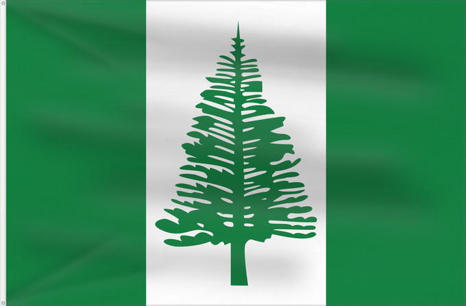 Bandera, con dos ojales metálicos y lado del asta reforzado: Norfolk Island Norfolk Norfolkinsel