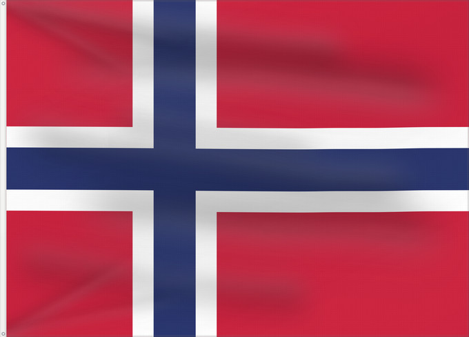 Bandera, con dos ojales metálicos y lado del asta reforzado: Jan Mayen