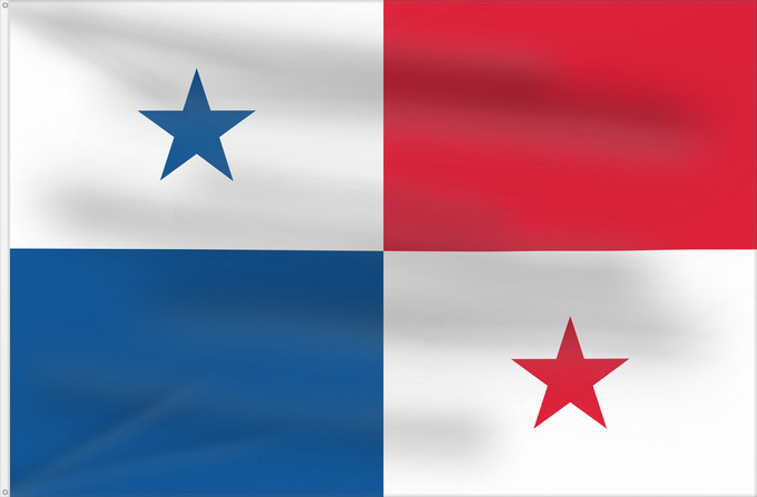 Drapeau, avec deux œillets métalliques et guindant renforcé : Panama	Panamá	Panamy	علم پَنما	Paname	Da Panamas	Panamo	Флаг Панамы