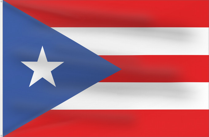 Flag, with two metal eyelets and reinforced hoist: Puerto Rico Porto Rico Puerto Ricos Portoryka Porto-Riko De Porto Rico Ka hae Pokoliko Standardo di Porto-Riko Portuum Divum Porto Rica Флаг Пуэрто-Рико Прапор Пуерто-Рико Stän Puertorikeänas