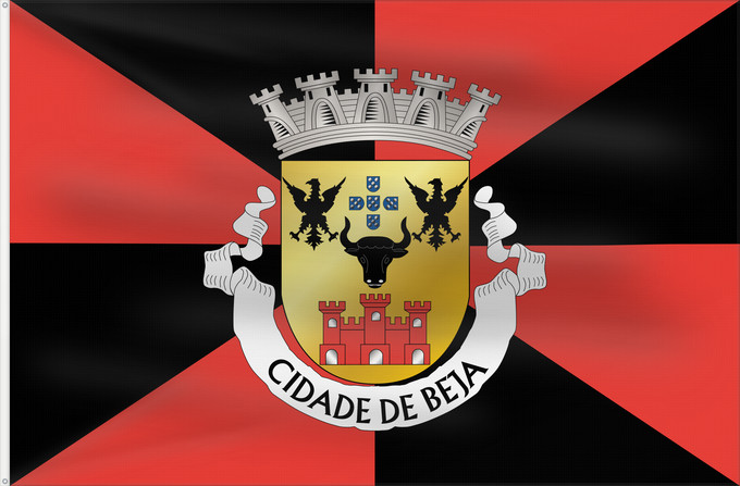 Flag, with two metal eyelets and reinforced hoist: Beja