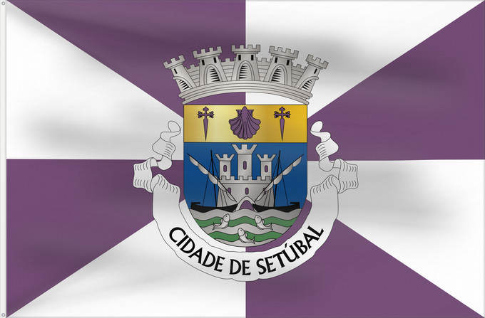 Flag, with two metal eyelets and reinforced hoist: Setúbal