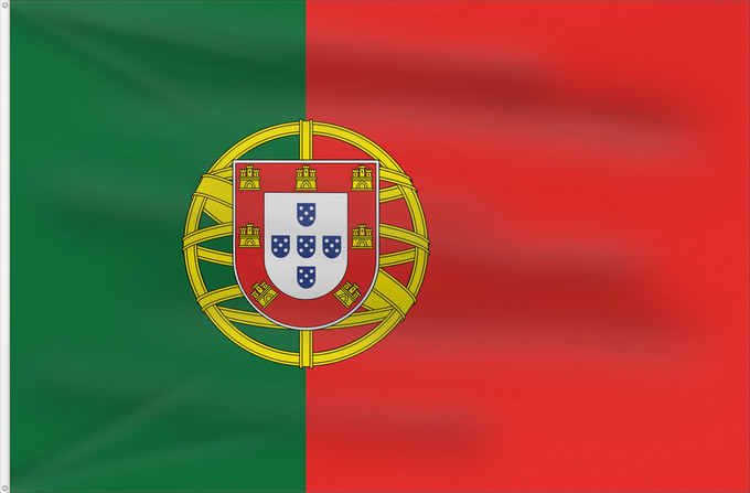 Flagge, mit zwei Metallösen und verstärktem Besatzband: Portugal	Portugals	Portogallo	A bandeira nacional de Portugal	Portugalii	علم البرتغال	Сцяг Партугаліі	Banniel broadel Portugal	Portugala	პორტუგალიის დროშა	Прапор Португалії