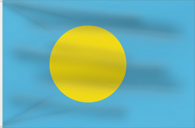 Bandera, con dos ojales metálicos y lado del asta reforzado: Palau	Palau, made by User Gabbe	 Palaos	Palaos	パラオの国旗	Palaua	​帕勞國旗